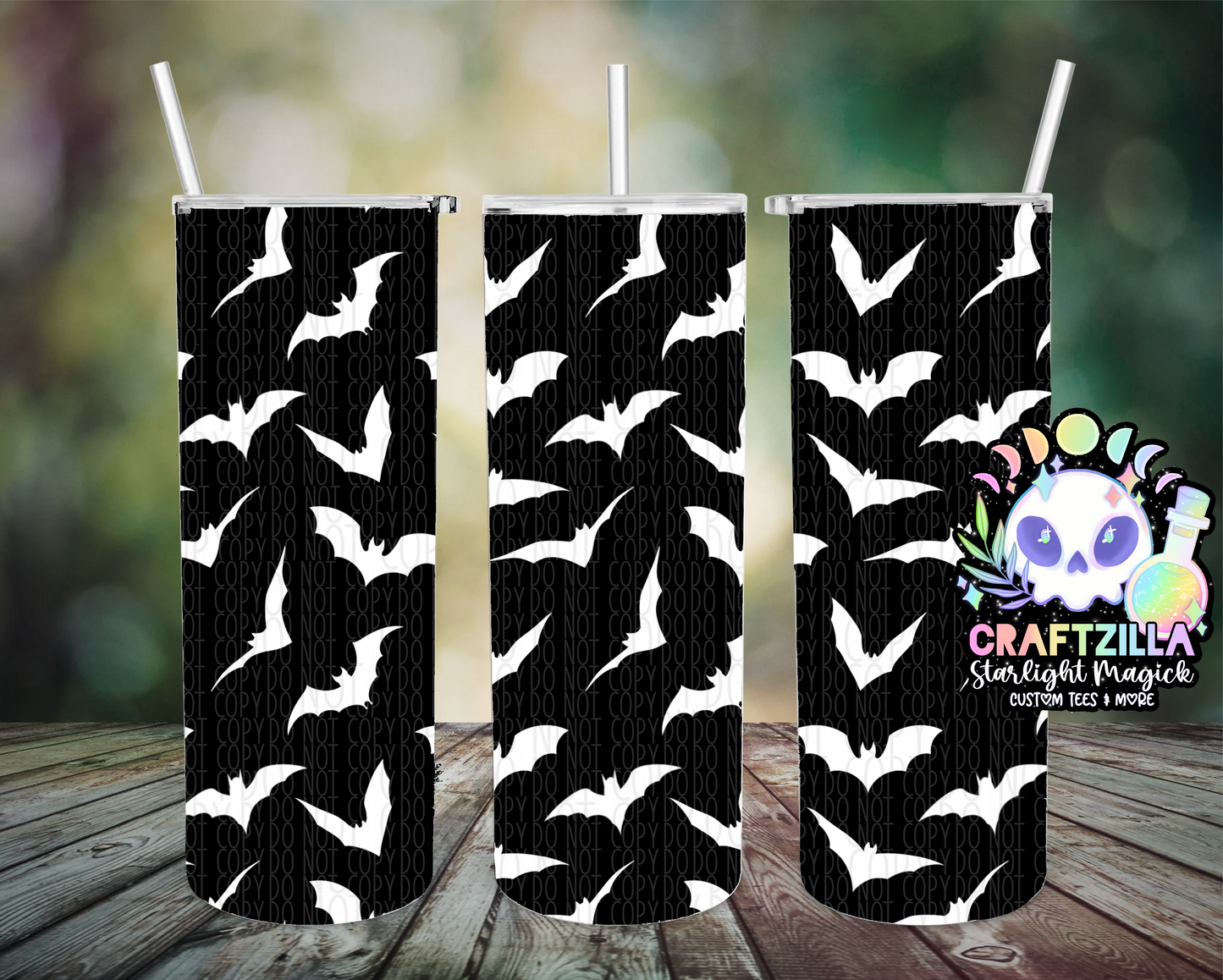 Essentials Bats (Black/white) Drinkware
