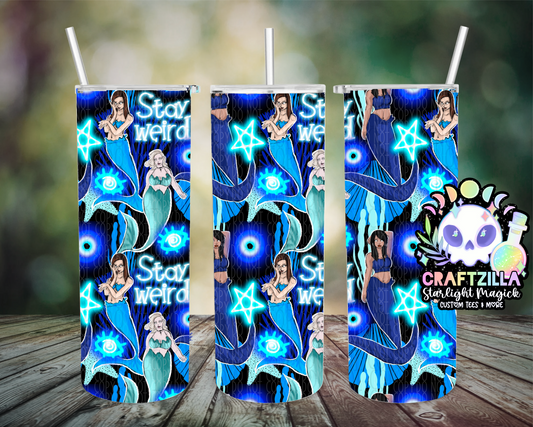 Blue Hex Mermaids Drinkware